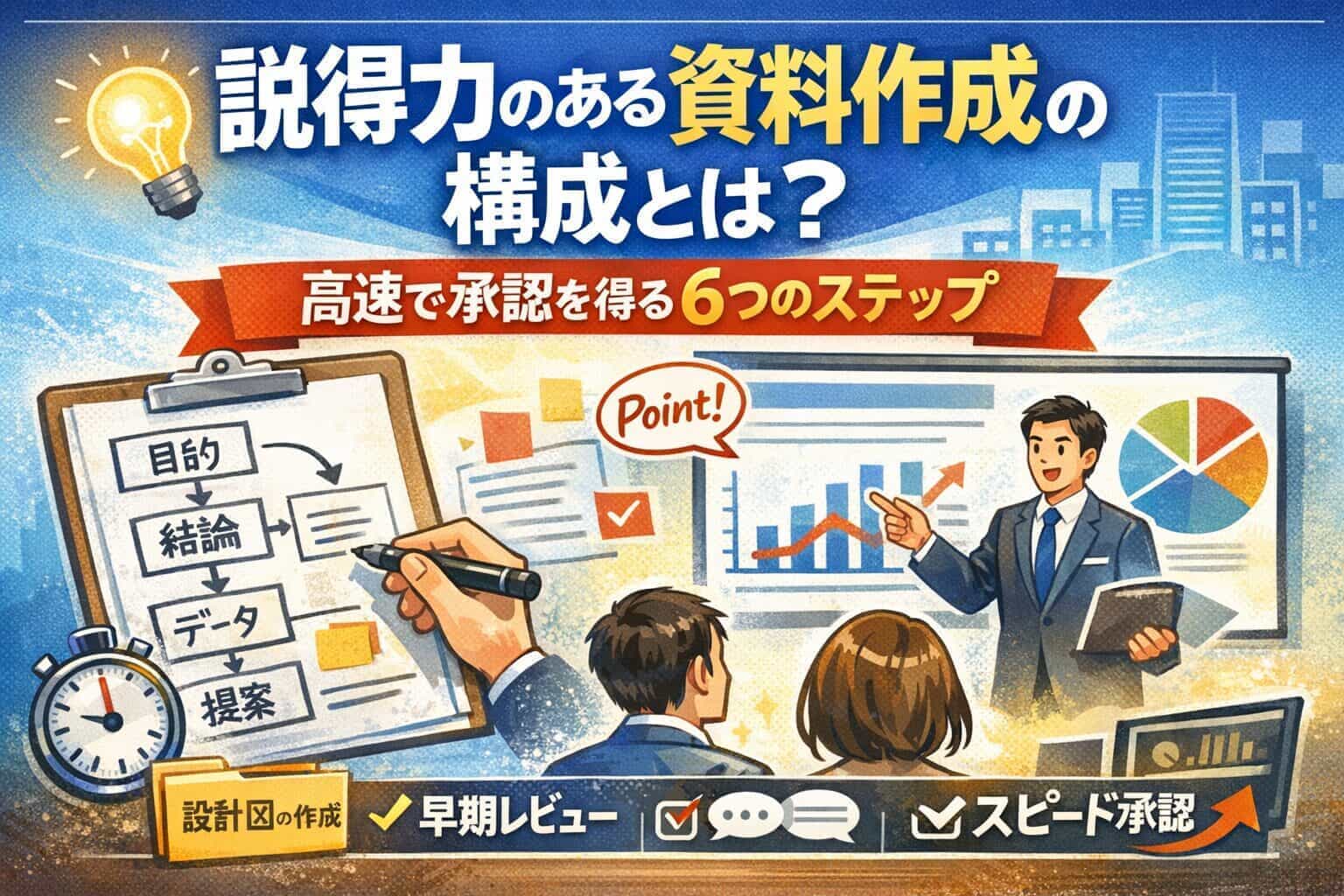 説得力のある資料作成の構成とは？高速で承認を得る6つのステップ【1億円の決裁を通した元エンジニア直伝】